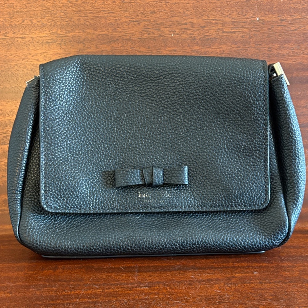 Kate Spade Black Pebbled Leather Crossbody Bag
